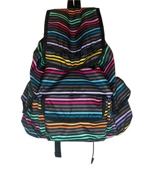 LeSportsac Voyager Backpack. Multicolor rainbow stripes